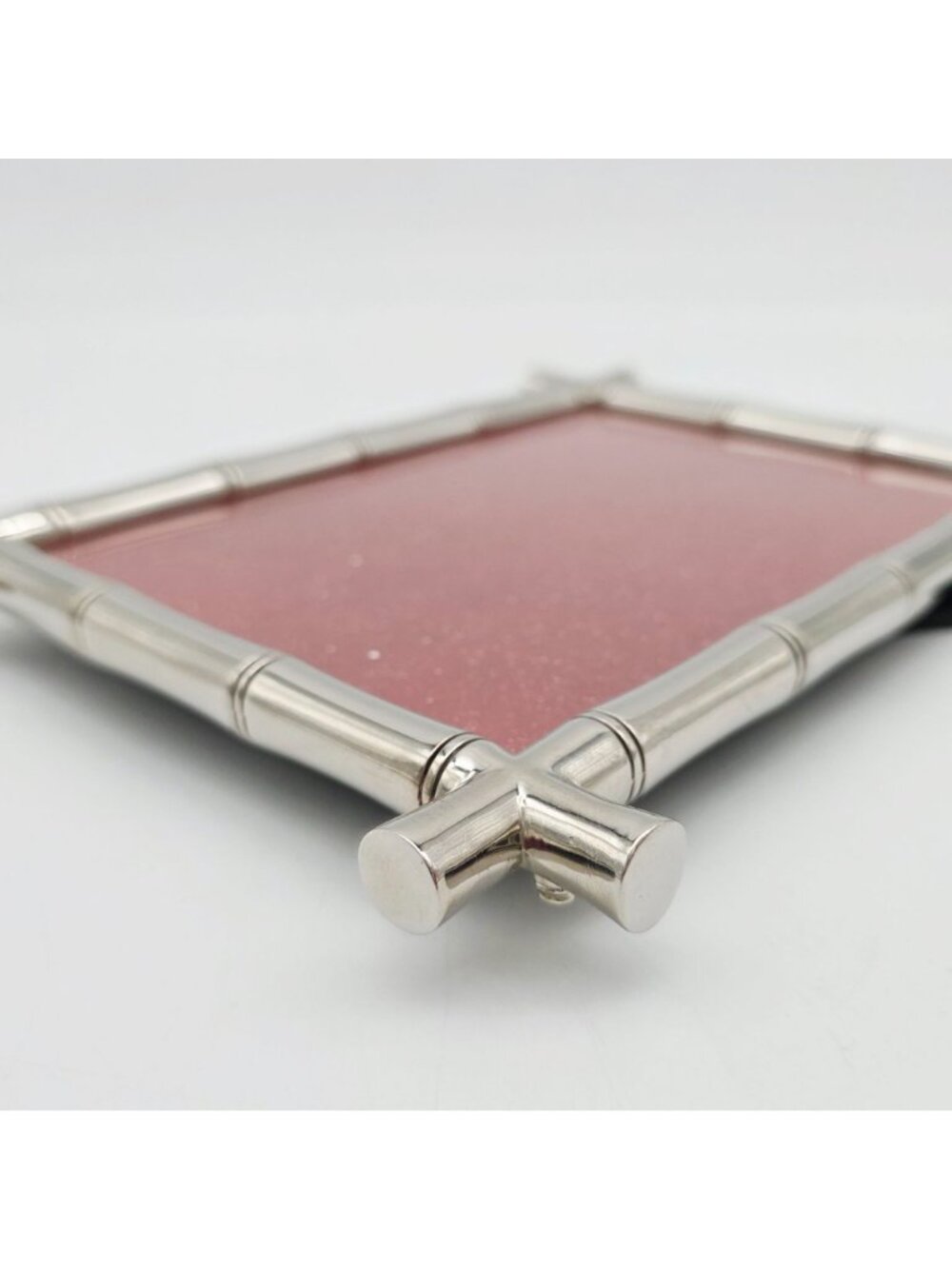 Pottery Barn Bamboo-Style Silver Metal Picture Frame Tabletop Display 5x6 - Picture 7 of 10